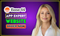 develop base 44 app, base 44 website development, base 44 web app bug fixing