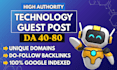 do technology guest posting service, tech backlinks on high da UK, USA tech blog