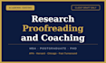 academic research proposal coaching and proofreading