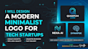 design a modern minimalist logo for tech startups