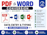 convert PDF to word excel PPT and do accurate web developer