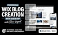 create a wix blog with SEO setup and clean modern layout