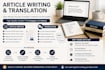 write articles and translate