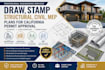 design structural civil mep plans for california permit approval