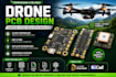 design high performance drone pcb for flight controller esc pdb gps rf