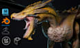 create 3d animal model, creature, monster, alien, dinosaur model and animation