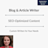 write SEO friendly blog posts and feature articles