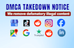 remove infringing content from facebook google tiktok etc