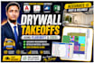do drywall takeoff, cost estimate using planswift