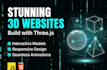 build a creative responsive website with 3d elements using three js