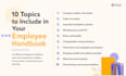 write a professional employee handbook HR policies manual