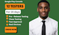 provide 20 app testers for 14 days closed testing