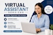 be your virtual assistant for admin  customer support agent
