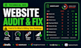 do a complete technical SEO audit and fix errors on your website