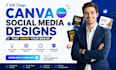 make editable canva social media posts, instagram, facebook templates