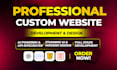 build a custom website and web app as a full stack developer