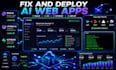 fix, improve, debug, deploy base44 web app lovable ai saas replit vercel railway