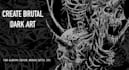 create brutal dark art illustration