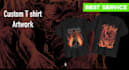 create dark art illustration for t shirt, merchandise
