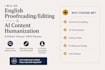 professionally proofread, edit, and humanize ai content