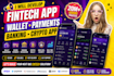 develop a fintech app, wallet, payments, banking, crypto app
