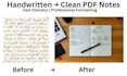 convert handwritten notes into clean professional PDF notes
