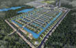 harmonize cgi township master plan,3d urban site development,aerial view housing