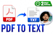 convert PDF to text full accurate and 2hr delivery