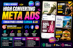 design high converting meta ads creatives using canva and ai