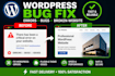 fix wordpress errors, bugs, and broken website issues fast