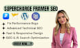 redesign optimize  set up framer SEO modern fast responsive web framer