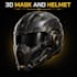 create 3d mask and helmet