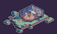 create professional isometric pixel art for game assets and backgrounds