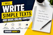 write simple texts and basic online content