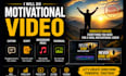 do motivational vidoe caption script background music thumbnail