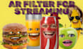 rig 3d vtuber avatar snapchat ar filter with face tracking for tiktok streaming