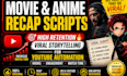 ghostwrite viral movie recap and anime recap scripts for youtube automation