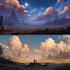 illustrate environments, landscapes, board game, concept art