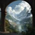 create stunning fantasy background and scenery illustration