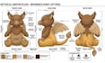 design detailed plush reference sheet stuffed toy animal character tech pack ych