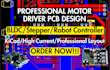 design motor driver pcb bldc stepper robot controller board