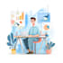 create modern flat design illustration