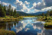 paint landscape in oil painting