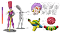 design professional stylized character concept art