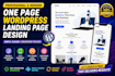 create one page website single page website wordpress landing page design