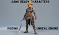 create 3d design of game character model and rigging with unreal engine