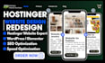 revamp, redesign hostinger wordpress website or hostinger website builder site