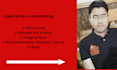 do fast and accurate data conversion PDF to excel