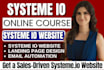build systeme io online course website, systeme io membership systeme io webinar