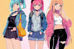 draw anime illustration with detailed background